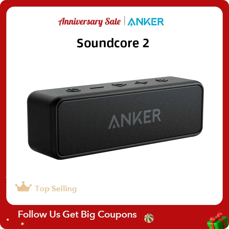 [Taxa Inclusa] Caixa De Som Anker Soundcore 2 Bluetooth - Graves Reforados, Resistente  gua